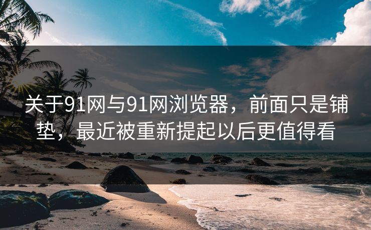 关于91网与91网浏览器，前面只是铺垫，最近被重新提起以后更值得看